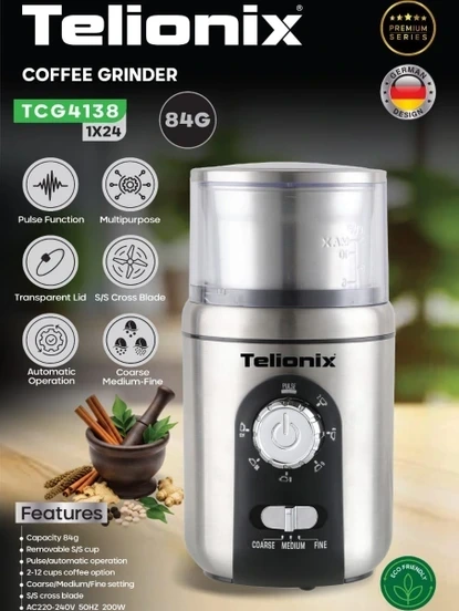 آسیاب قهوه تلیونیکس مدل TCG4138